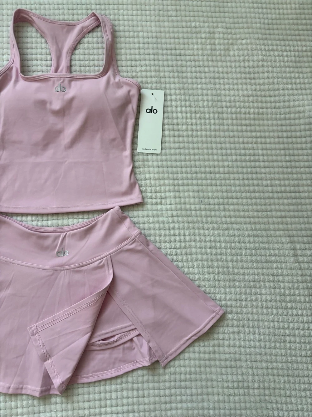 Alo Pink Athletic Tank & Skirt Set - Picture 4 of 7